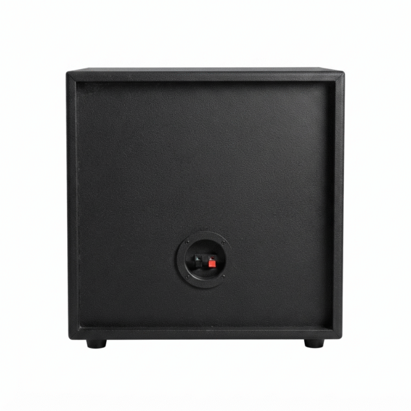 Heavy duty binding post connectors on rear panel of HSW-400 12 inch 400W RMS passive home theater subwoofer